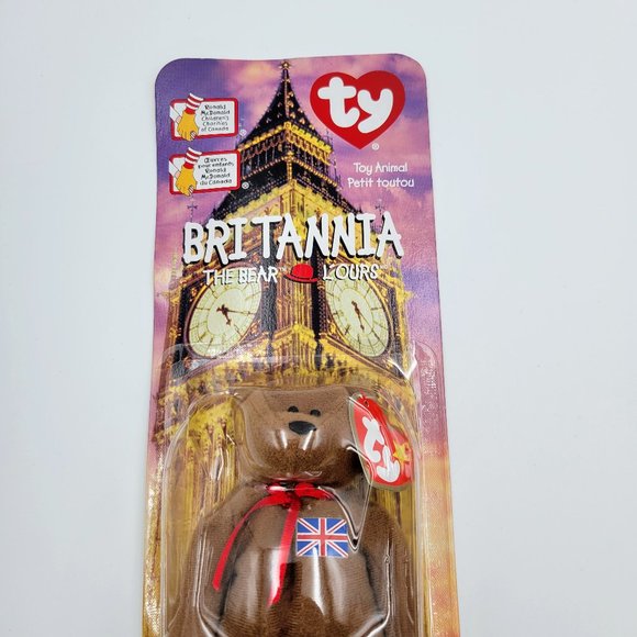 TY Teenie Beanie Baby Britannia The Bear Retired 1999 McDonalds Toy New Read - Picture 6 of 9